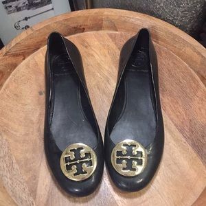 Tory Burch Rubber Black Flats